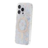 iPhone 16 Pro Deksel Blomstret strass MagSafe Rosa