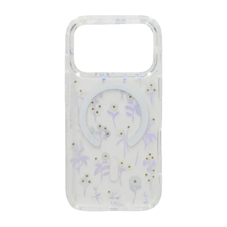 iPhone 17 Pro Deksel Blomstret Strass MagSafe Blå