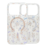 iPhone 17 Pro Max Deksel Blomstret Strass MagSafe Rosa
