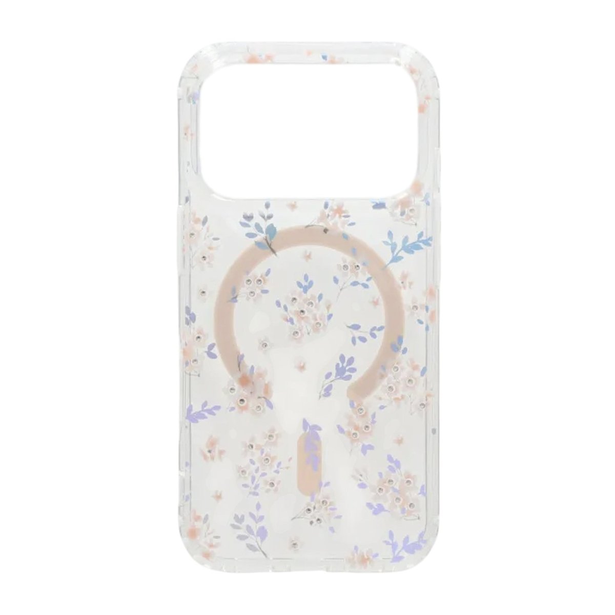 iPhone 17 Pro Max Deksel Blomstret Strass MagSafe Rosa