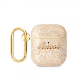 Guess AirPods 1/2 Deksel Glitter Flakes Gull