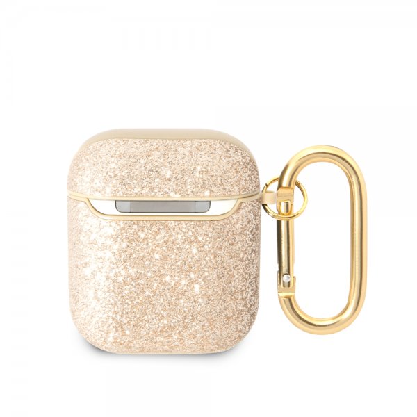 Guess AirPods 1/2 Deksel Glitter Flakes Gull