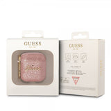 Guess AirPods 1/2 Deksel Glitter Flakes Rosa