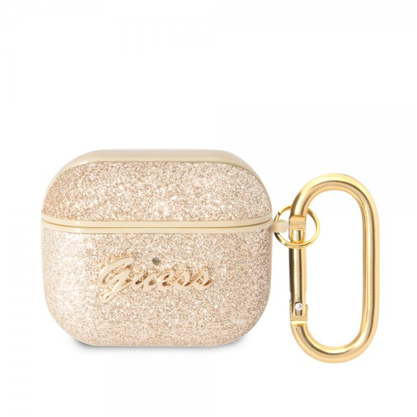 Guess AirPods 3 Deksel Glitter Flakes Gull