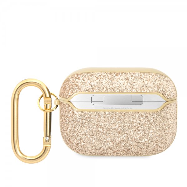Guess AirPods Pro Deksel Glitter Flakes Gull