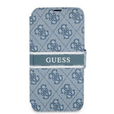 Guess iPhone 13 Pro Etui Printed Stripe Blå