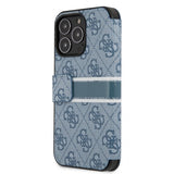 Guess iPhone 13 Pro Etui Printed Stripe Blå