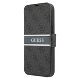 Guess iPhone 13 Pro Etui Printed Stripe Grå