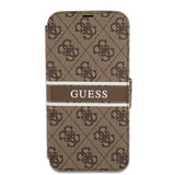 Guess iPhone 13 Etui Printed Stripe Brun
