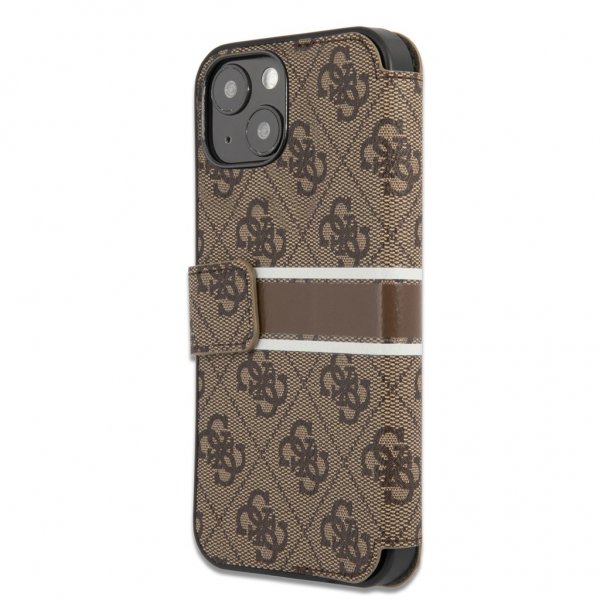 Guess iPhone 13 Etui Printed Stripe Brun