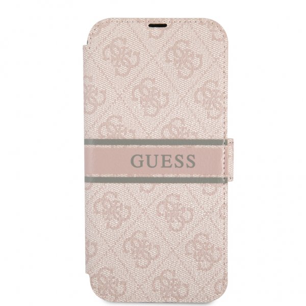 Guess iPhone 13 Etui Printed Stripe Rosa