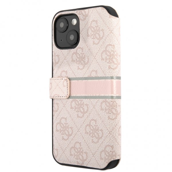 Guess iPhone 13 Etui Printed Stripe Rosa