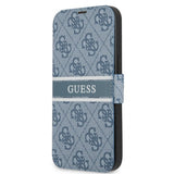 Guess iPhone 13 Pro Max Etui Printed Stripe Blå