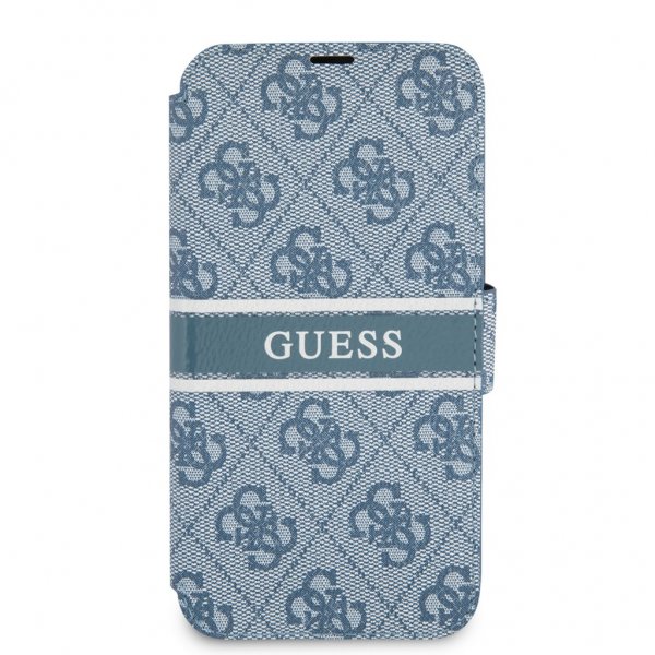Guess iPhone 13 Pro Max Etui Printed Stripe Blå