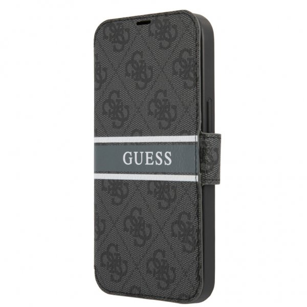Guess iPhone 13 Pro Max Etui Printed Stripe Grå