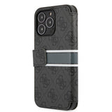 Guess iPhone 13 Pro Max Etui Printed Stripe Grå