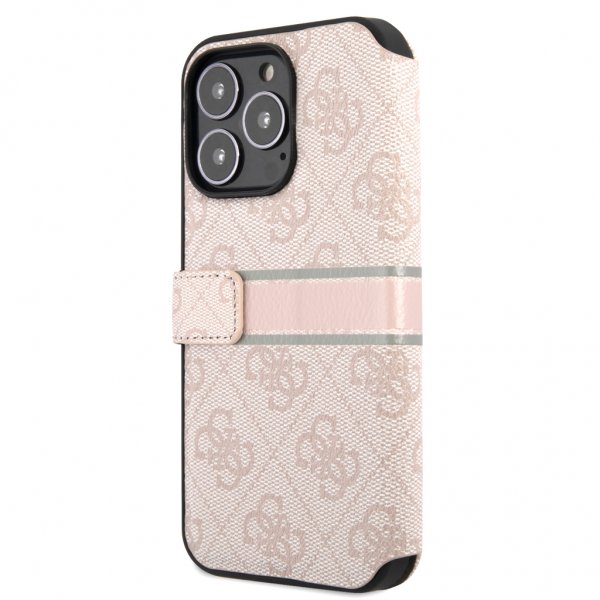 Guess iPhone 13 Pro Max Etui Printed Stripe Rosa