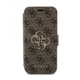 Guess iPhone 15 Pro Etui 4G Logo Brun