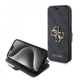 Guess iPhone 15 Pro Etui 4G Logo Grå