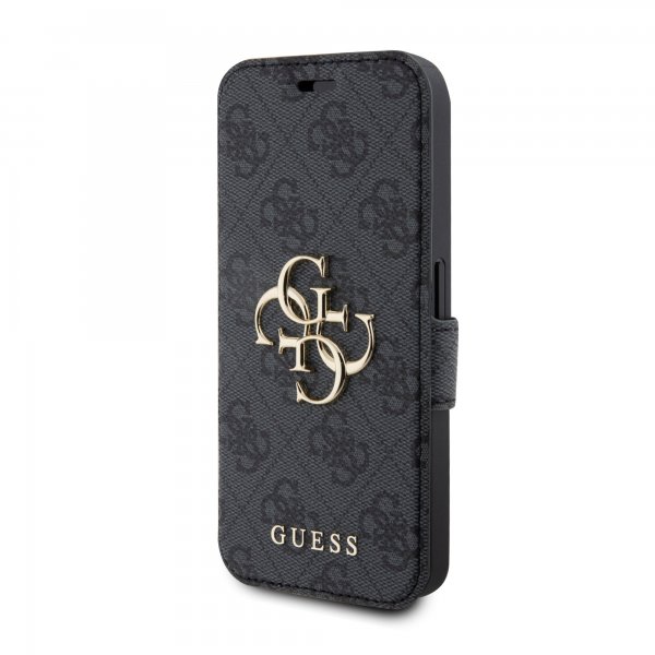 Guess iPhone 15 Pro Etui 4G Logo Grå