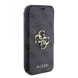 Guess iPhone 15 Pro Etui 4G Logo Grå