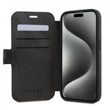 Guess iPhone 15 Pro Etui 4G Logo Grå