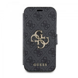 Guess iPhone 15 Plus Etui 4G Logo Grå