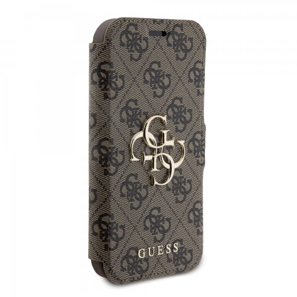 Guess iPhone 15 Pro Max Etui 4G Logo Brun