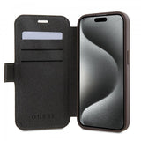 Guess iPhone 15 Pro Max Etui 4G Logo Brun