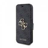 Guess iPhone 15 Pro Max Etui 4G Logo Grå