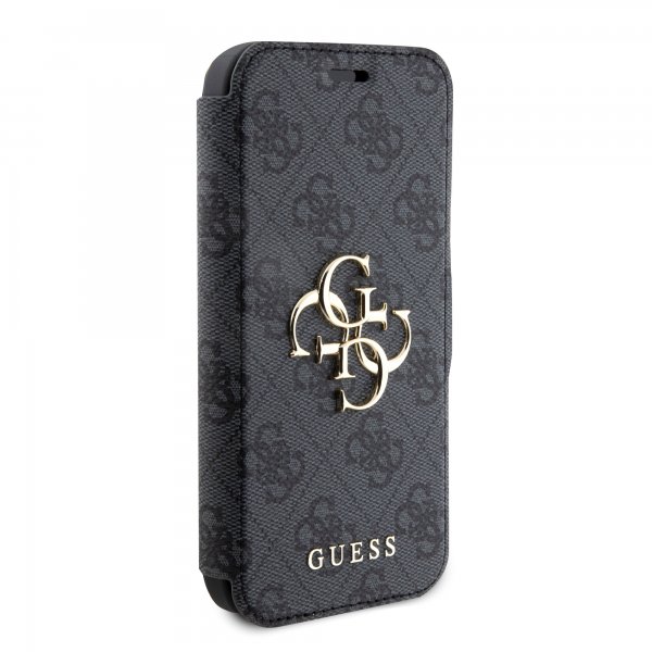 Guess iPhone 15 Pro Max Etui 4G Logo Grå
