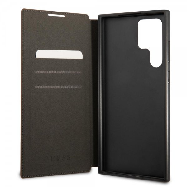 Guess Samsung Galaxy S22 Ultra Etui 4G Logo Brun