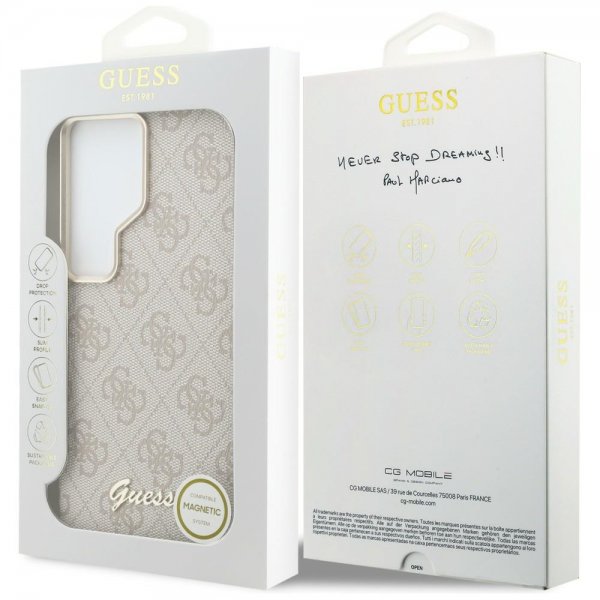 Guess Samsung Galaxy S26 Ultra Deksel 4G Script MagSafe Rosa