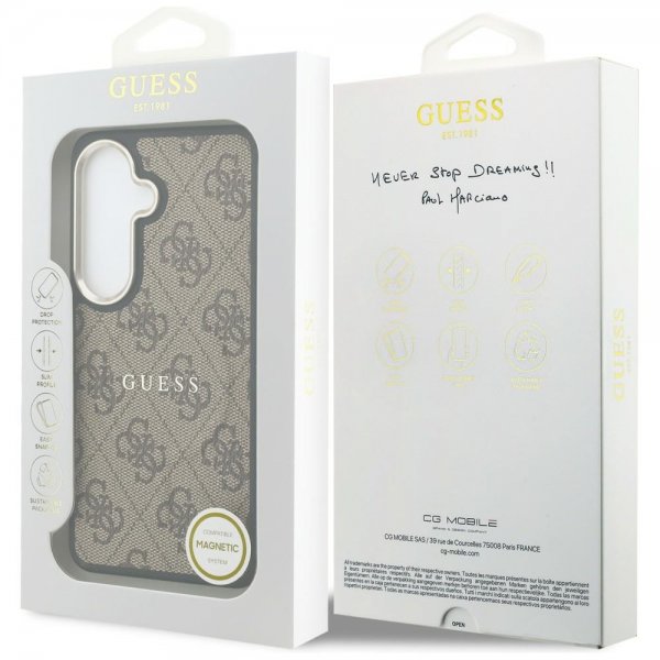 Guess Samsung Galaxy S26 Plus Deksel 4G Embossed MagSafe Brun