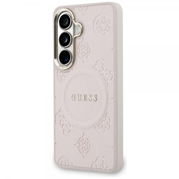 Guess Samsung Galaxy S26 Plus Deksel Saffiano Peony MagSafe Rosa