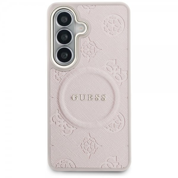 Guess Samsung Galaxy S26 Plus Deksel Saffiano Peony MagSafe Rosa
