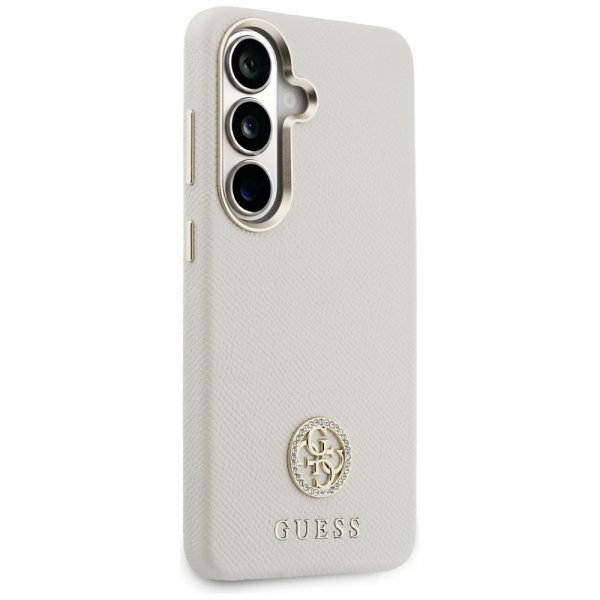 Guess Samsung Galaxy S26 Deksel Rhinestone Logo MagSafe Beige