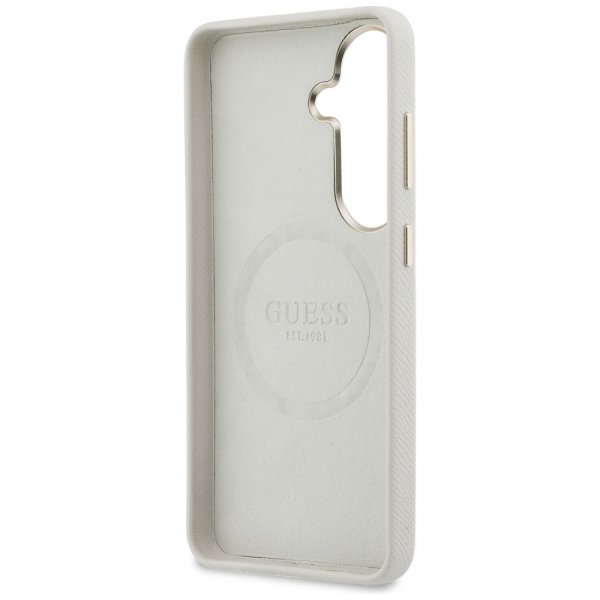 Guess Samsung Galaxy S26 Deksel Rhinestone Logo MagSafe Beige