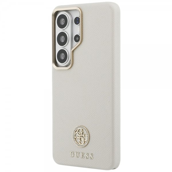 Guess Samsung Galaxy S26 Ultra Deksel Rhinestone Logo MagSafe Beige
