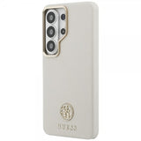 Guess Samsung Galaxy S26 Ultra Deksel Rhinestone Logo MagSafe Beige