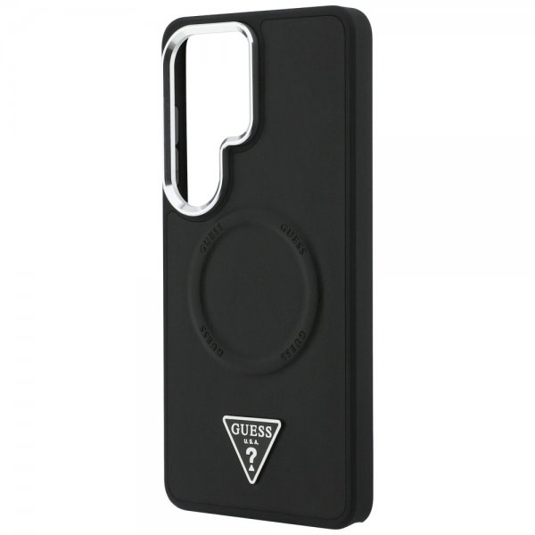 Guess Samsung Galaxy S26 Ultra Deksel Triangle Logo Embossed MagSafe Svart