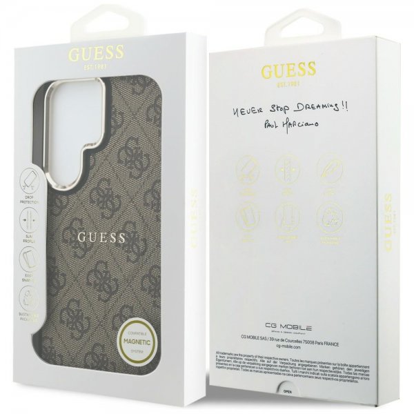 Guess Samsung Galaxy S26 Ultra Deksel 4G Embossed MagSafe Brun