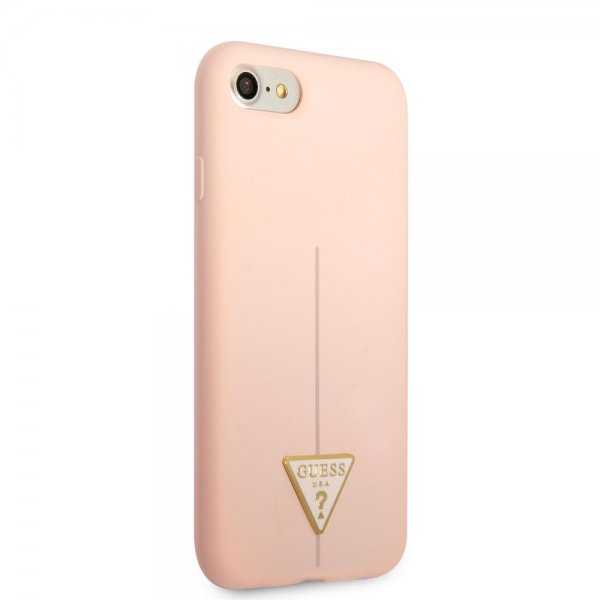 Guess iPhone 7/8/SE Deksel Metal Triangle Rosa