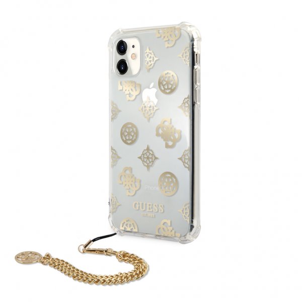 Guess iPhone 11 Deksel Chain Peony Gull