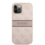 Guess iPhone 12 Pro Max Deksel Printed Stripe Rosa