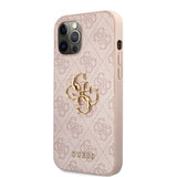 Guess iPhone 12 Pro Max Deksel Metal Logo Rosa