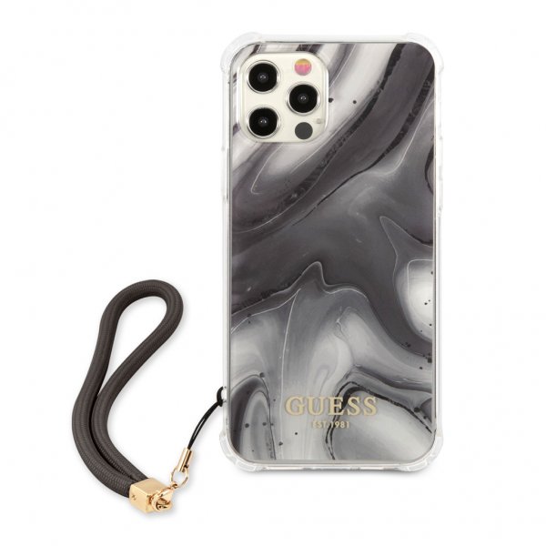 Guess iPhone 12 Pro Max Deksel Marble Grå