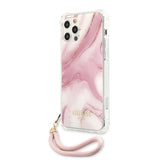 Guess iPhone 12 Pro Max Deksel Marble Rosa