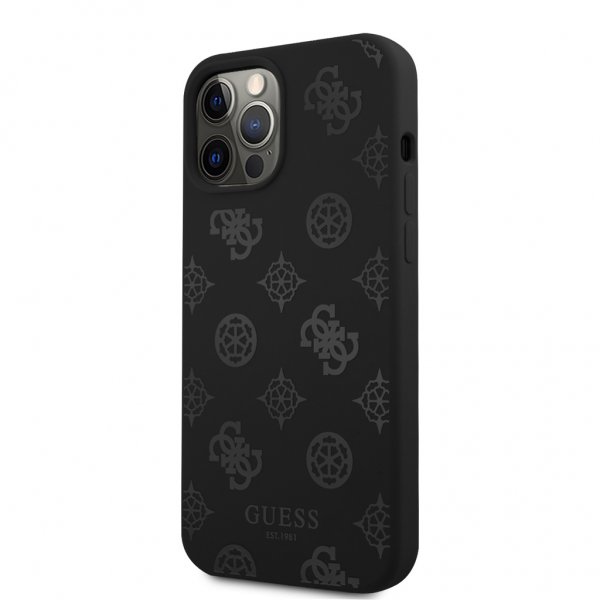 Guess iPhone 12 Pro Max Deksel Peony Svart