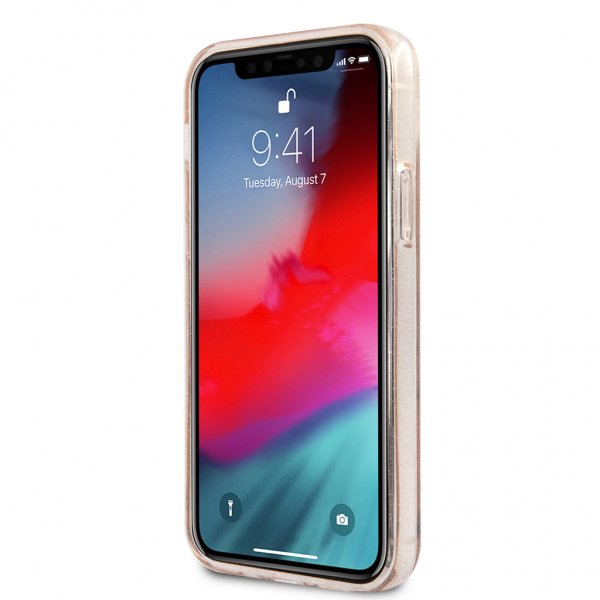 Guess iPhone 12 Pro Max Deksel Full Glitter Gull